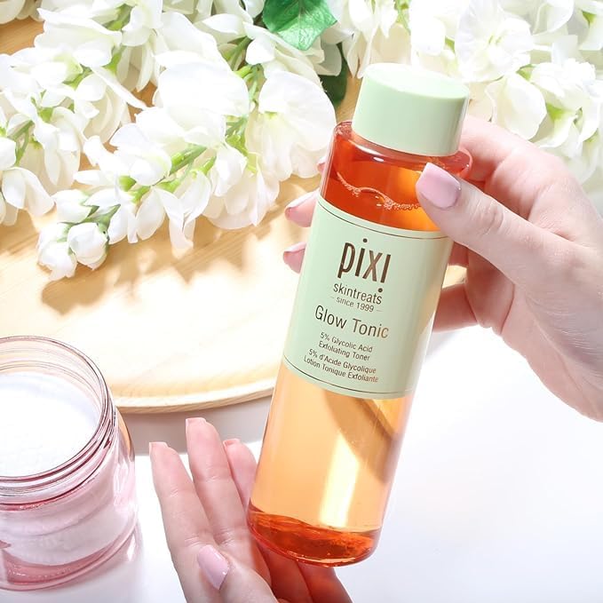 Pixi Glow Tonic Balancing Face Toner Glycolic Acid for Radiant Skin and Daily Brightening (8.5 fl oz / 250 ml)