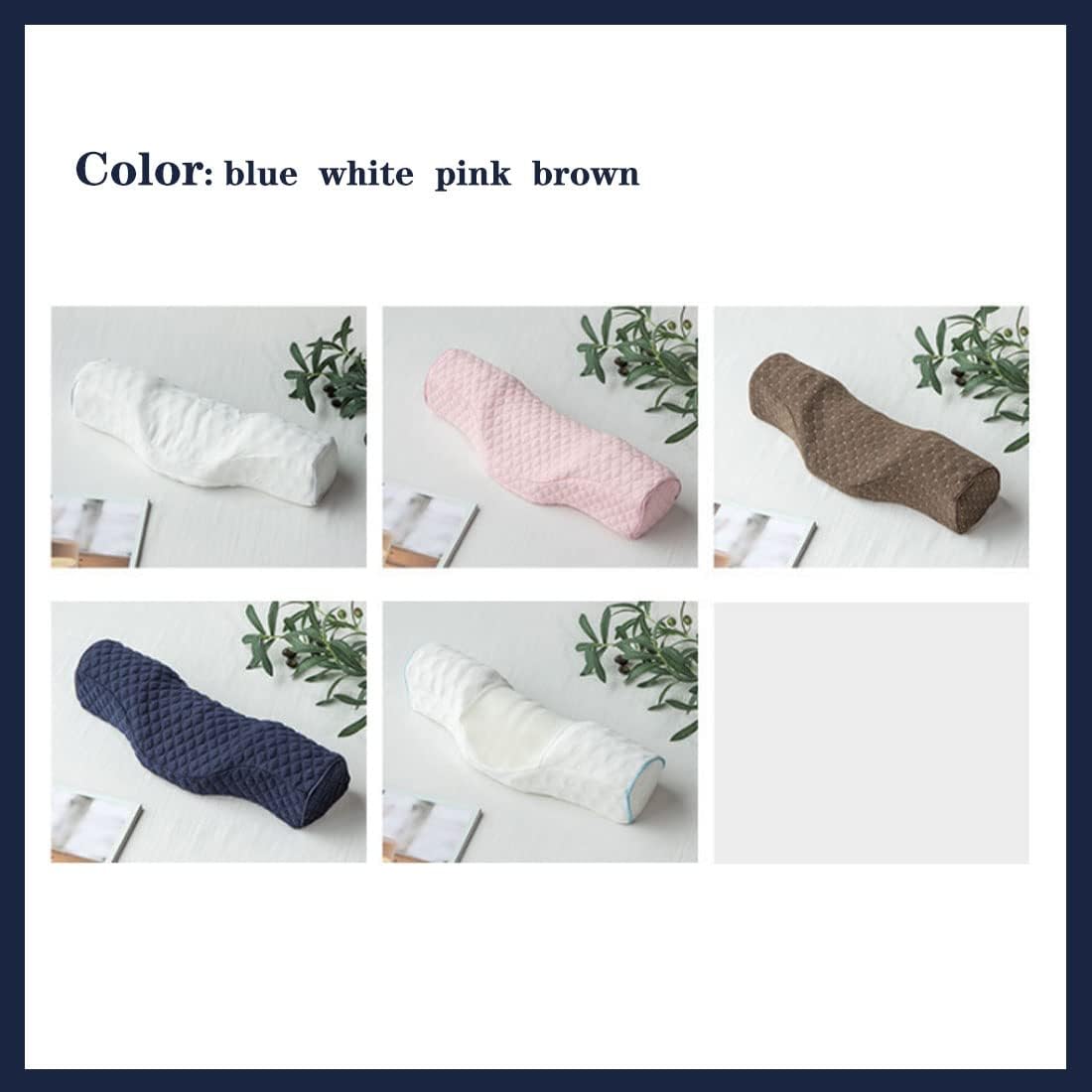 Cervical Neck Pillow for Pain Relief Sleeping, Neck roll Pillow Memory Foam for Stiff Neck Pain Relief ，Travel Bolster Pillow for Bed for Side Sleepers Back Sleeper. (Pink)