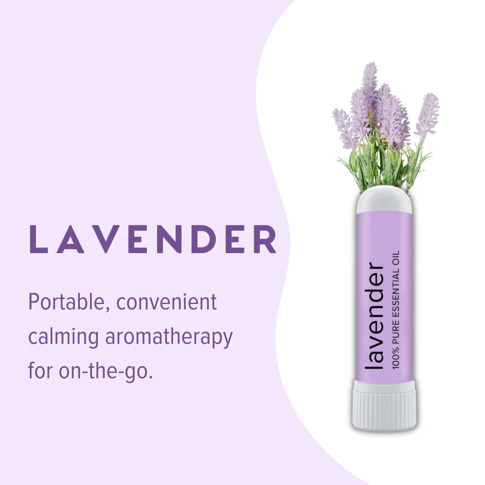 MOXĒ Lavender Essential Oil Nasal Inhaler, Therapeutic No-Mess Aromatherapy, Relaxation, Naturally Calming, Before Sleep Routine, Uplifts Mood, Pure and Undiluted, Made in USA (3 Pack)