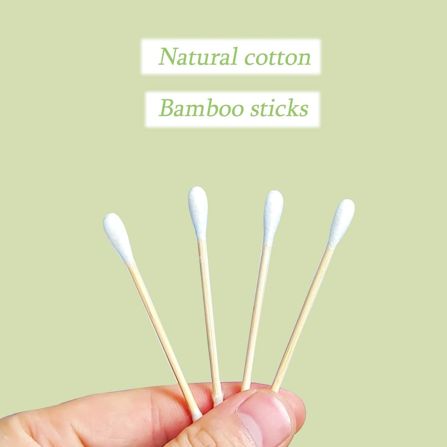 Bamboo Cotton Swabs 2000 Count|Double Round Biodegradable Cotton Buds|10 packs of 200ct