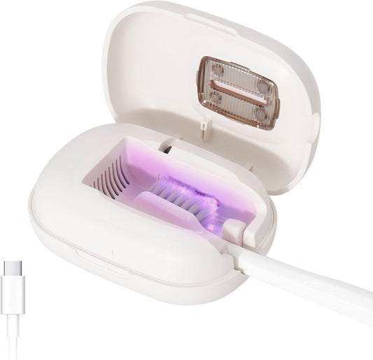 Upgraded UV Toothbrush Cover with Fan,Rechargeable Travel Toothbrush Case with Magnetic Holder&Wall Mount for Houshold and Traveling