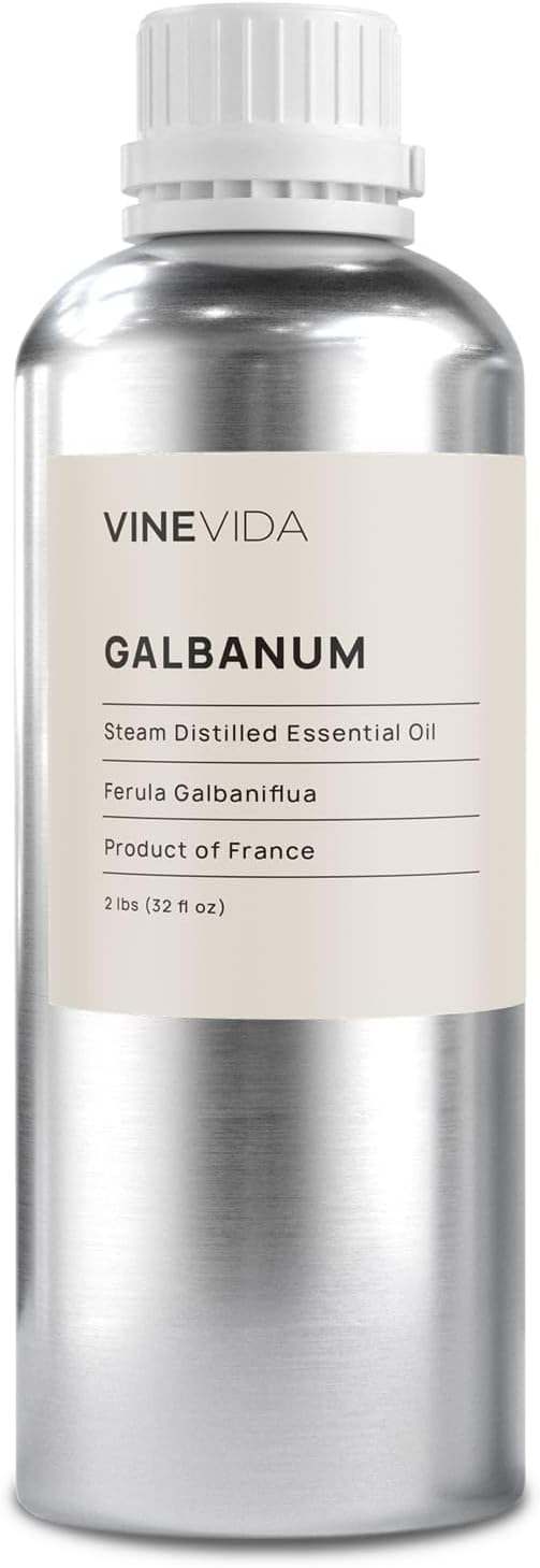 VINEVIDA Galbanum Essential Oil - 32 oz - Undiluted - DIY Candle Scents - Bulk for Soap Making & Skin Safe