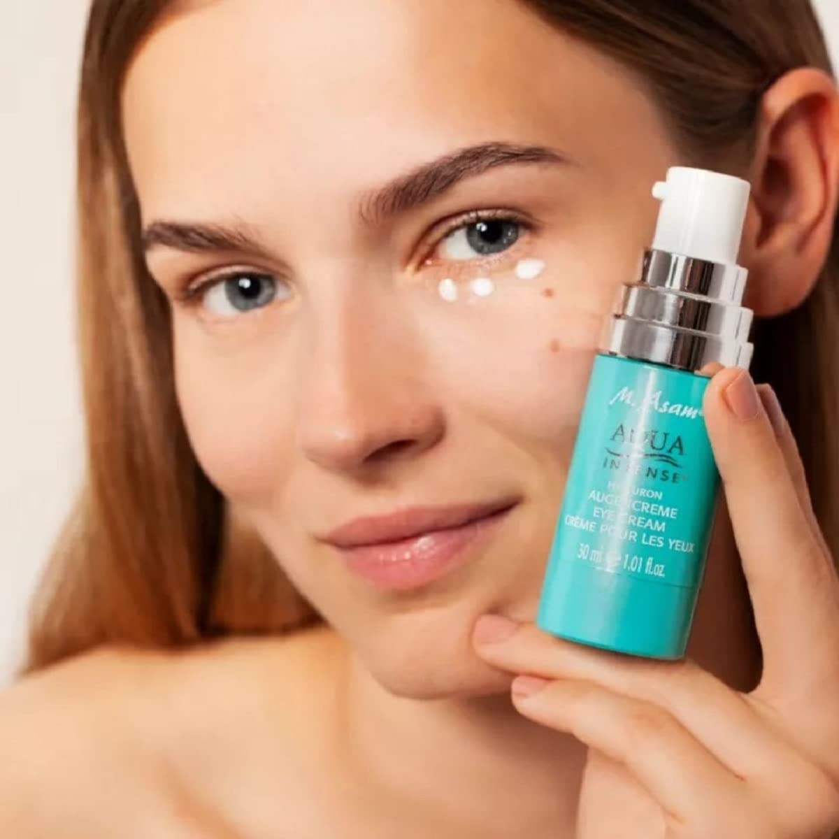 M. Asam Aqua Intense Eye Cream – Gentle Yet Effective Under Eye Cream with Hyaluronic Acid, targets fine lines & wrinkles, cushioning & smoothing effect, for all skin types, 1.01 Fl Oz