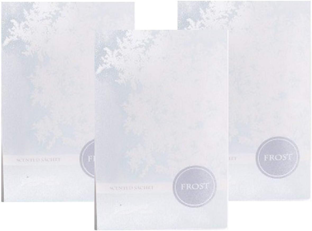 Floral Simplicity Frost Scented Sachets Pack of 3, Fall & Winter - Long-Lasting Scented Bags, Home Fragrance & Deodorizer, Air Freshener & Deodorizer for Closet, Room, or Cars, Made in USA