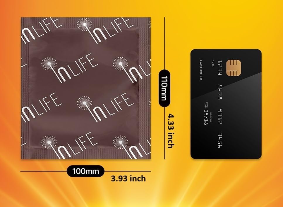 InLife Large Size Super Warmer for Hands and Body, All Natural & Safe, Bigger & Wider Area Covered, Higher Heating 145°F, Air Activated, Easy & Comfort, Steady Longer Lasting, Odorless, 40 Packs