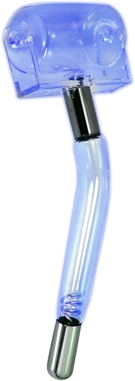 Electrode Wand Glass Tube Handheld Spare Parts for Hi Frequency Instrument Elitzia ETHB01（Blue Roller）