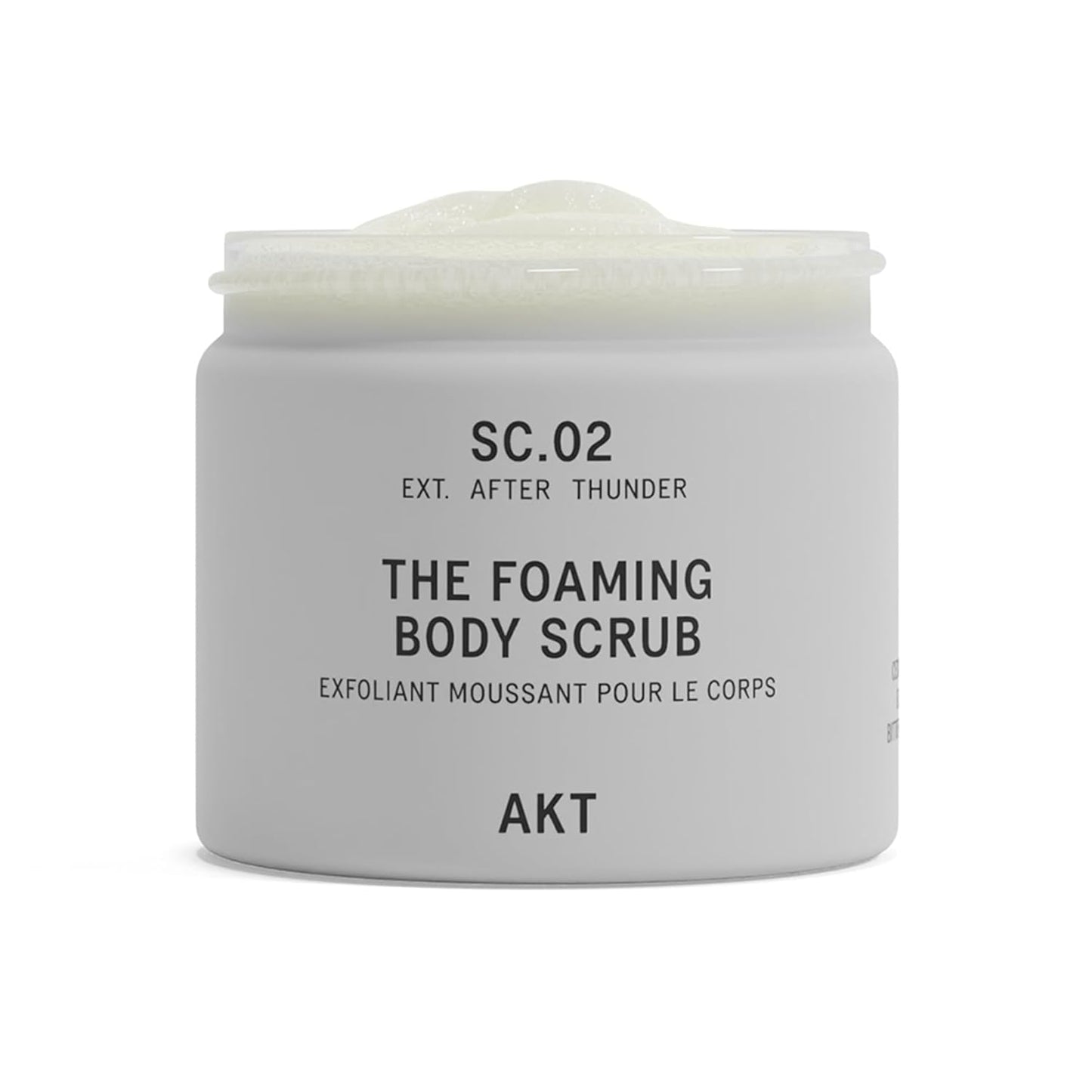 AKT The Foaming Body Scrub 8.4 Fl Oz, Skin Exfoliator, Body Scrub with Rice & Sugar, Papaya & Nourishing Oils, Natural Exfoliating Sugar Scrub with Vitamin E, Dead Skin Remover for Body