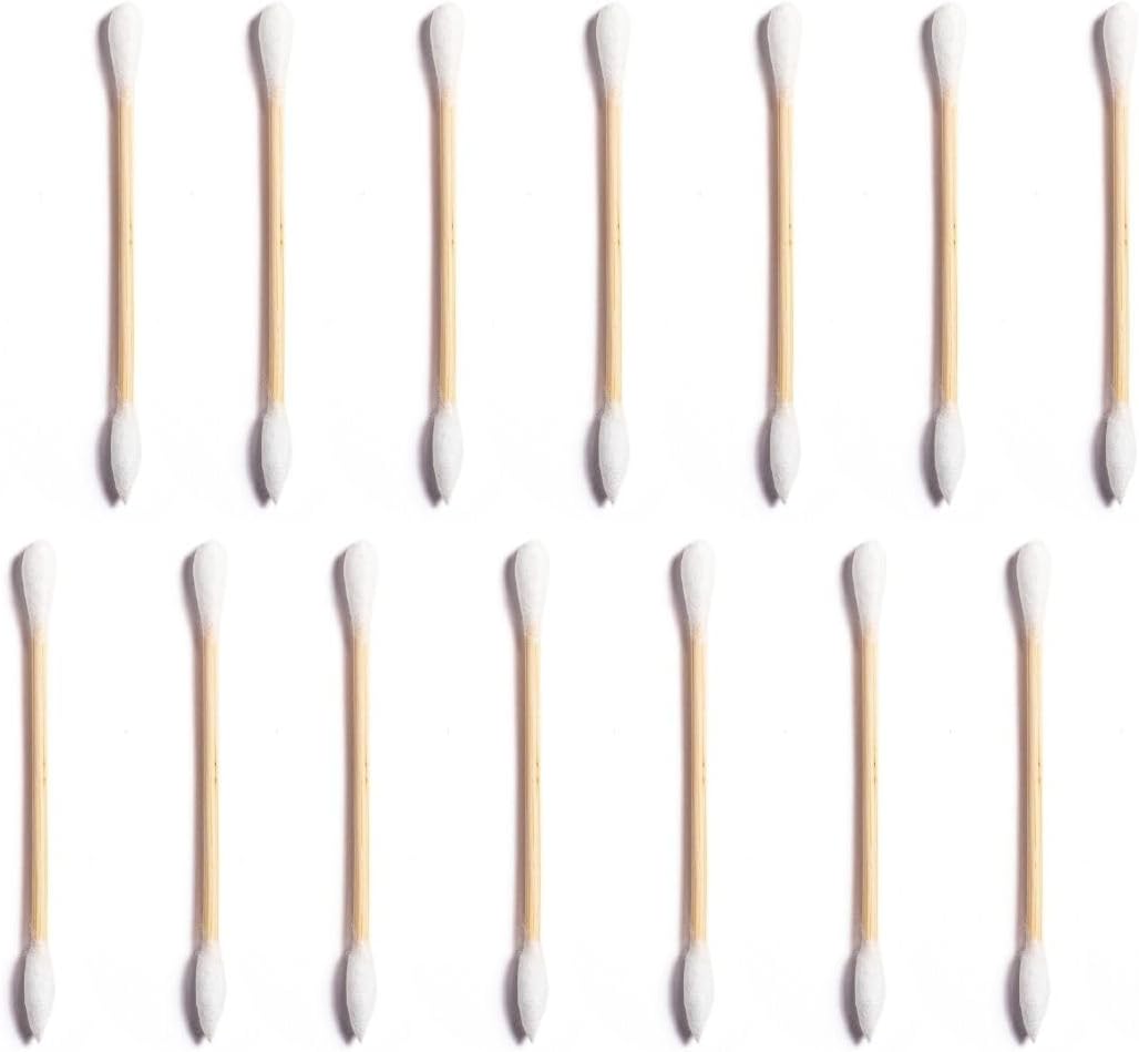 Clean Skin Club Clean Swabs, 2 Pack, 1000 Total Count, One Pointed Tip, Biodegradable + Organic Cotton & Bamboo, Makeup & Nail Polish EyelinerTouch-ups, Ear Cleaning QTips, Sterile, Hypoallergenic