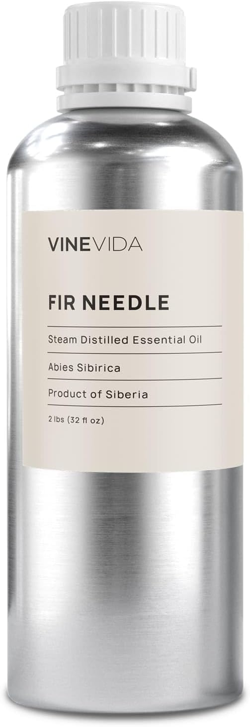 VINEVIDA Fir Needle Essential Oil 32 oz - Undiluted Candle Scent DIY Scents for Candlemaking Bulk Soap Making Safe Skin 946.36 milliliters 40.96 Ounces