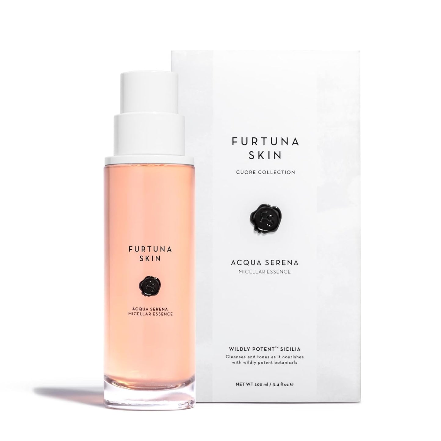 Furtuna Skin Micellar Cleansing Essence Water - Dual-Use Cleanser & Toner, Nutrient-Rich, pH Balanced, Organic Botanicals, Dermatologist Approved
