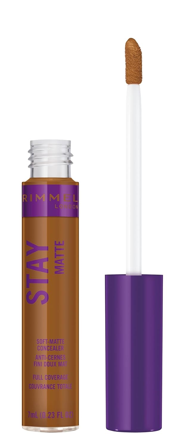 Rimmel London Stay Matte - 550 Almond - Concealer, 24-Hour Wear, Shine Control, Fights Free Radicals, 0.23oz