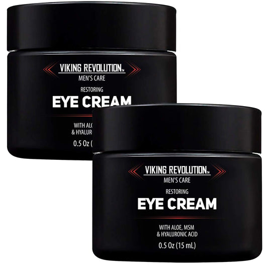 Natural Eye Cream for Men - Mens Eye Cream for Anti Aging, Dark Circle Under Eye Treatment.- Men's Eye Moisturizer Wrinkle Cream - Helps Reduce Puffiness, Under Eye Bags and Crowsfeet 2 Pack