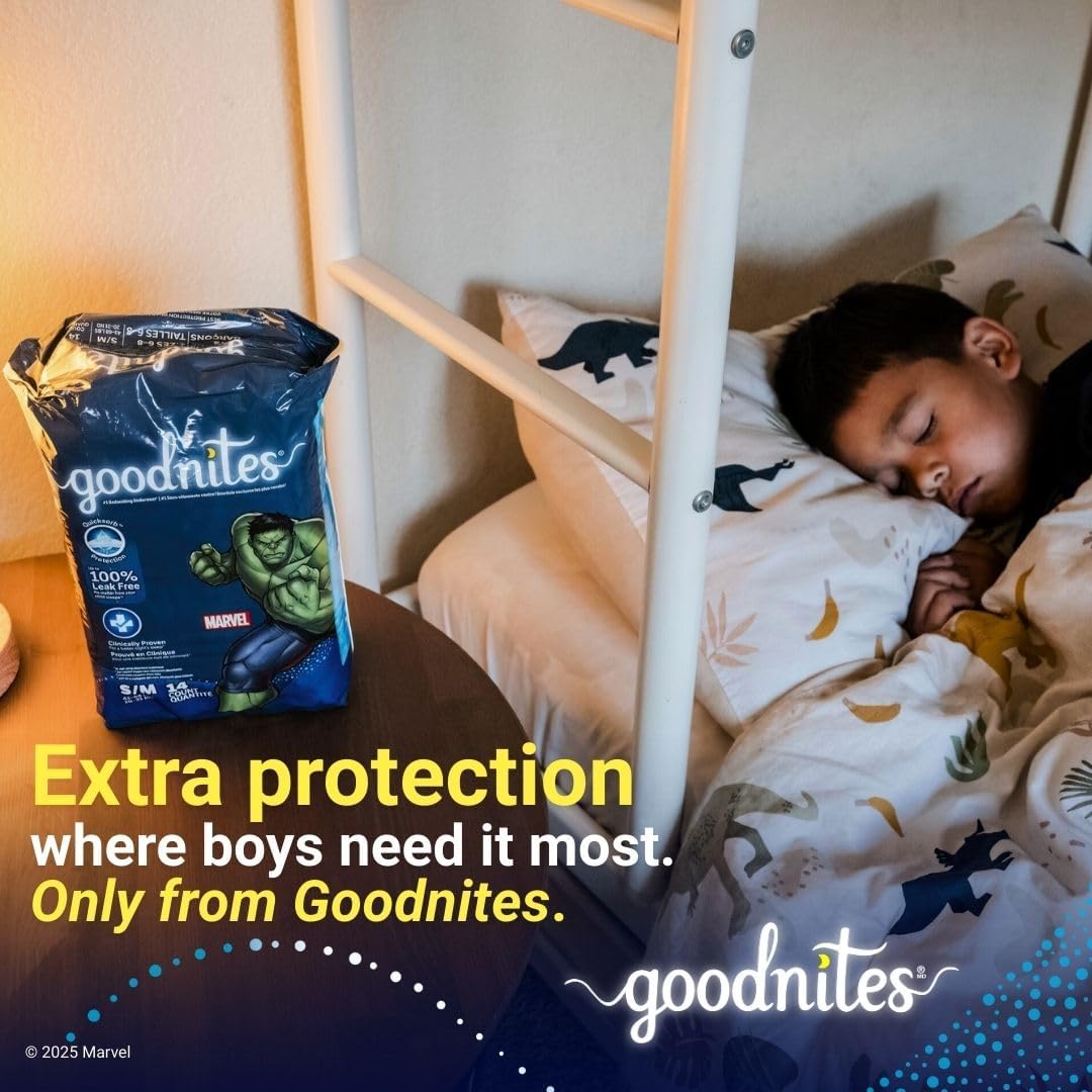 Goodnites Nighttime Bedwetting Underwear, Boys' XS (28-43 lb.), 99 Ct (3 Packs of 33), Packaging May Vary