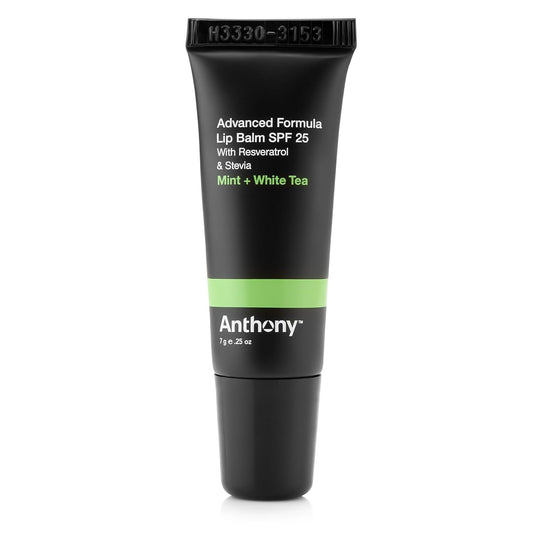 Anthony 25 SPF Lip Balm with Sunscreen for Lips – Contains Green Tea Extract, Shea Butter & Vitamin E – Moisturizing Repair Care Treatment for Chapped & Dry Lips – Mint & White Tea Flavor
