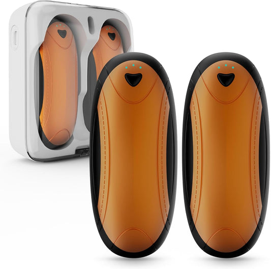 Hand Warmers 2 Pack with 10000mAh Charging Box,Portable Pocket Heater,24Hrs Long Safe Heat,Outdoor, Travel, Golf, Hunting, Camping,Gifts for Men Women