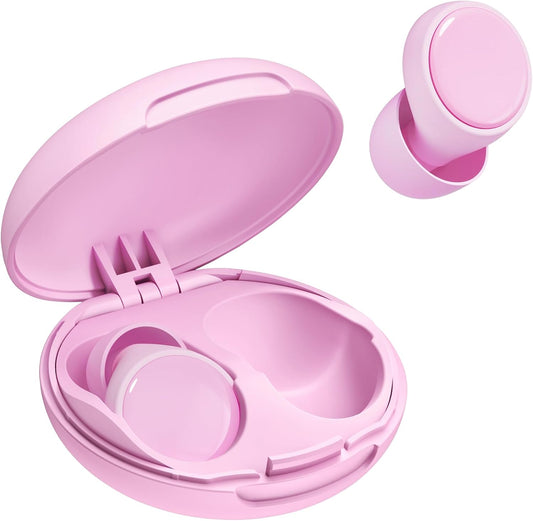 Ear Plugs for Sleeping 45dB Noise Cancelling Ear Plugs for Concerts, Focus, Travel, Work Silicone Hearing Protection Earplugs with 8 Tips (XS-L) Reusable Noise Reduction Ear Plug for Snoring Pink