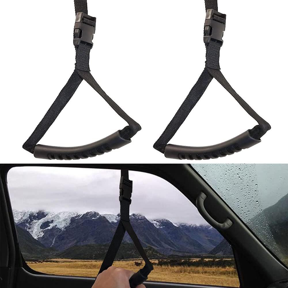 DSkoiph 2 Pack Car Grab Handle Adjustable Safety Handle Vehicle Nylon Grip Car Assist Device