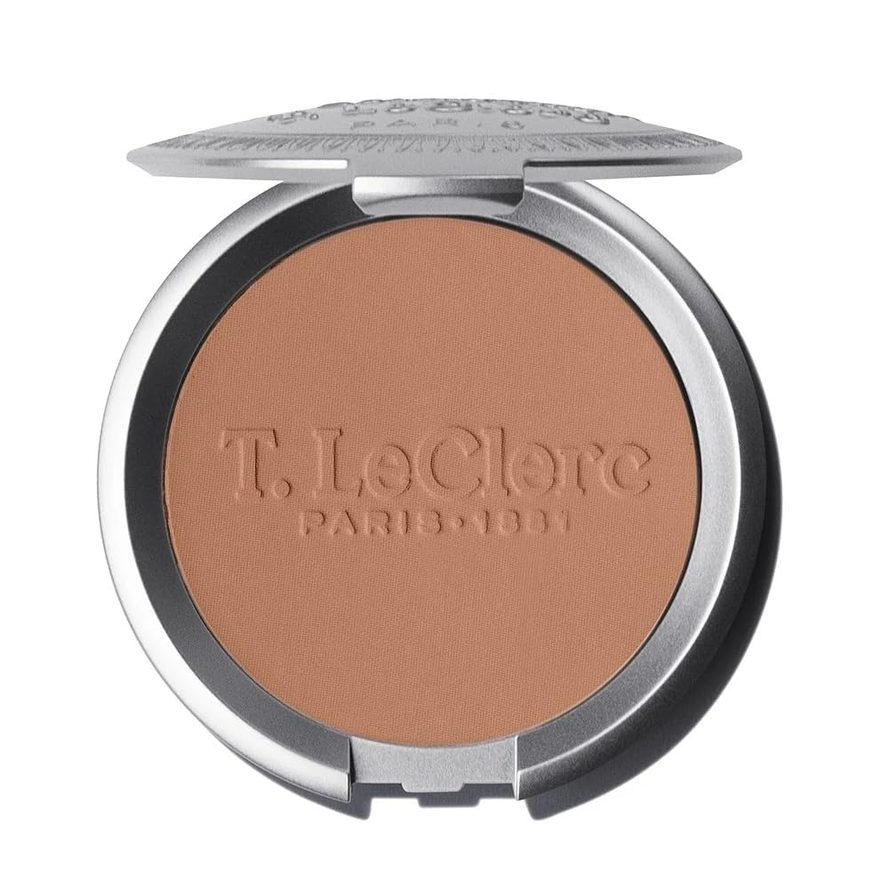 T.LeClerc Rice Compact Powder – Anti-Aging Pressed Powder with Brown Rice Ferment – Long-Lasting Natural Matte Finish – Moisturizing | Non-Comedogenic Face Powder (DORÉ, 9G)