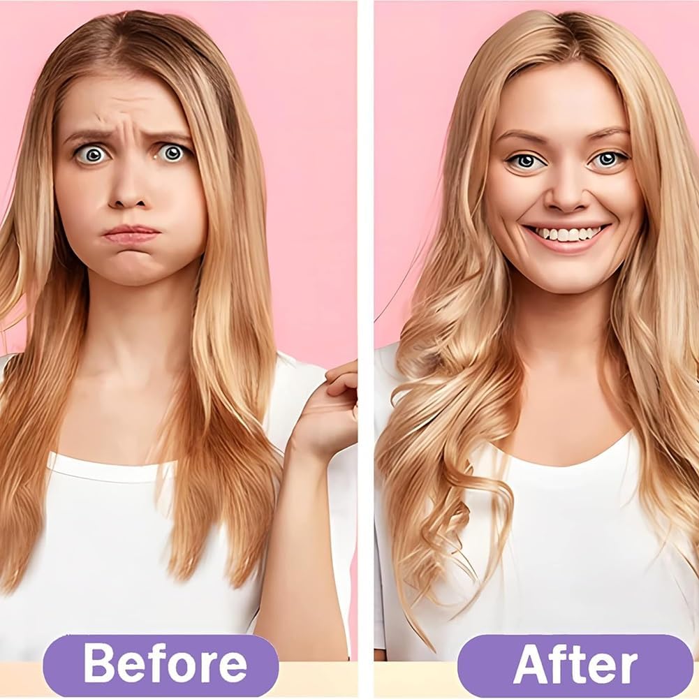 Heatless Hair Curling Set, Hair Curlers Spiral Curls No Heat Wave, Spiral Curls Styling Kit, Satin Heatless Curling Set Short Hairs, for All Hairs Lengths with Styling Hooks (color 4,11.8 in)