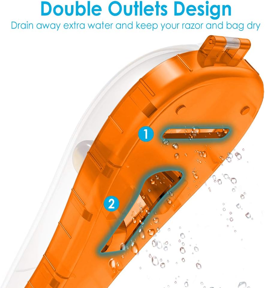 Razor Case Compatible with Gillette Proglide Fusion Men's Razor, Travel Protector Case with Carrying Bag - Orange