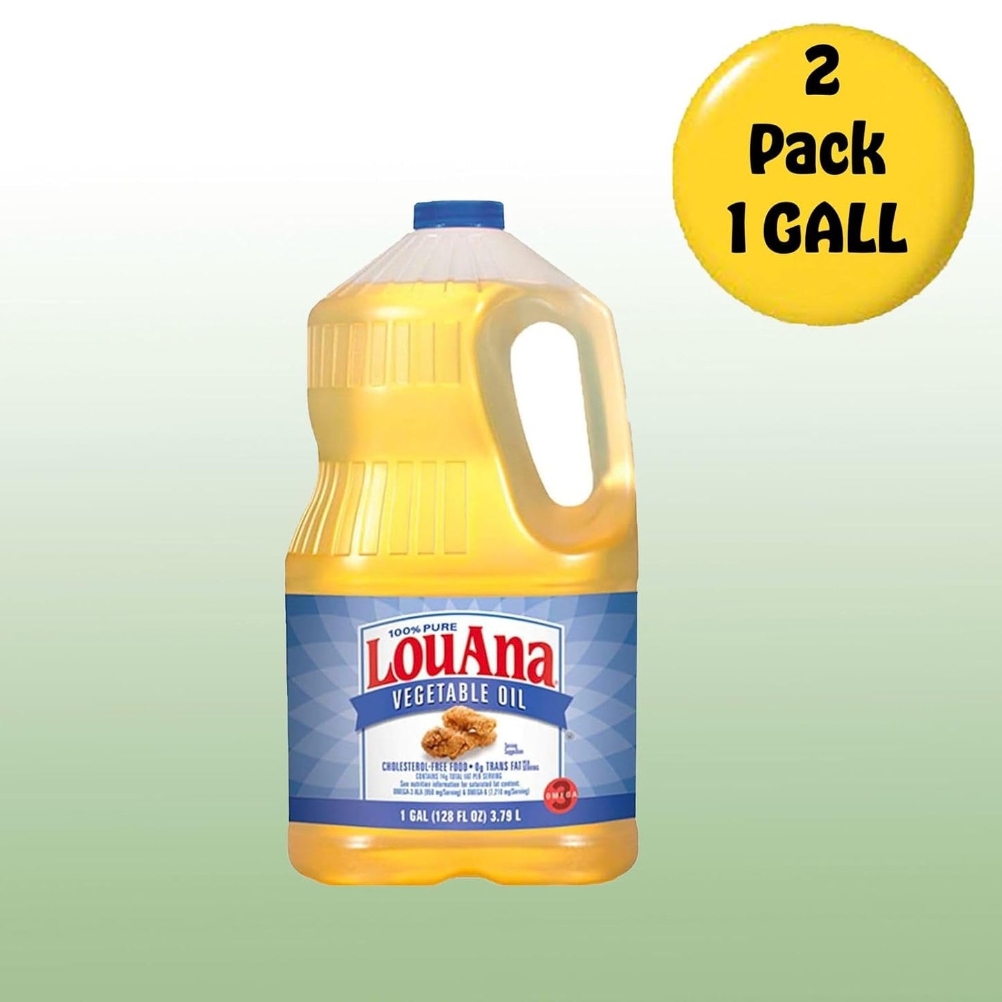 Vegetable Oil 1 Gallon (128 fl oz) Plastic Bottles 2 Pack