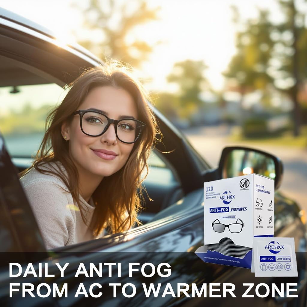 Anti Fog Wipes for Glasses, 240 Count,Pre-Moistened Cleaning Wipes, Lens Cleaner Wipe for Eyeglasses,Sunglasses,Goggles,Screen,Phone,Individually Wrapped Eye Glasses Cleaner