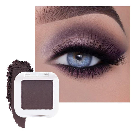 Matte Singe Eye Shadow Palette Makeup, Matte Smokey Plum Monochrome Eyeshadow For Old Women, Mini Singe Pressed Pigmented Waterproof Sombras Para Ojos, Vegan, Talc,Paraben & Cruelty Free, 15