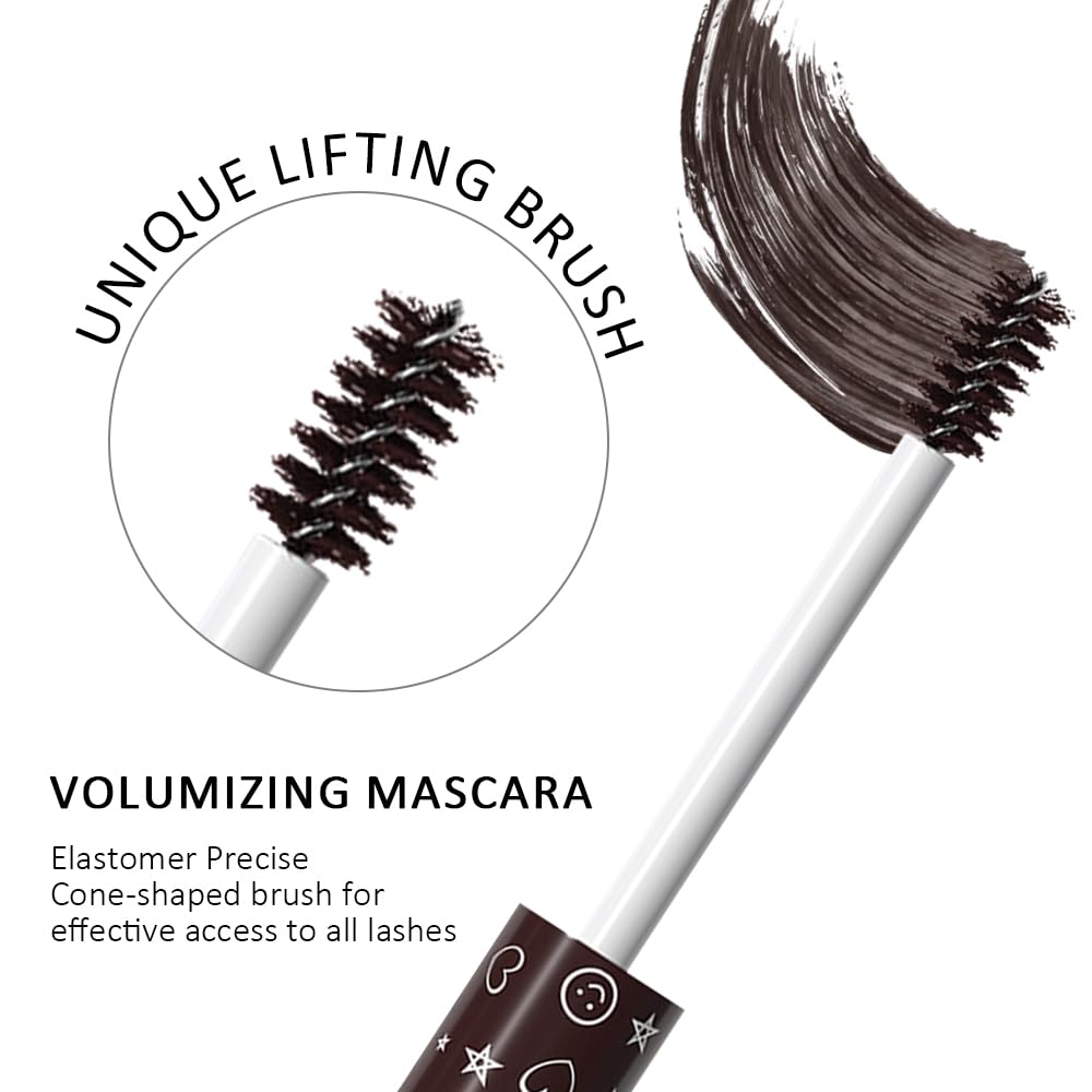 Colored Mascara for Eyelashes Set,Colorful Waterproof for eyelashes Long lasting Charming Voluminous for Women Halloween Eye Makeup (1Pcs 02#Brown, F)