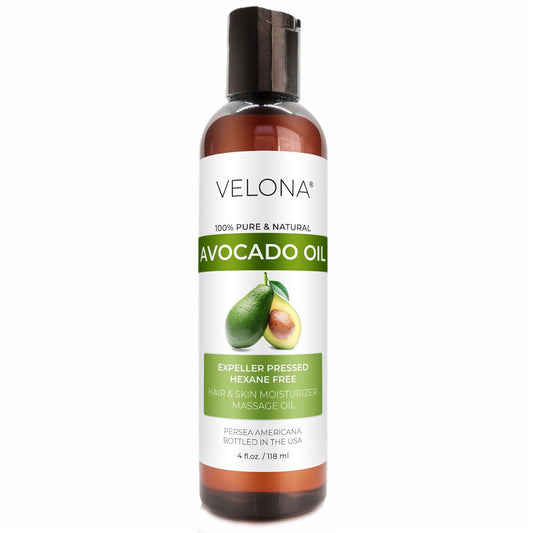velona Avocado Oil 4 Fl Oz | 100% Pure and Natural Carrier Oil | Expeller-Pressed | Hair, Body and Skin Care | Use Today - Enjoy Results