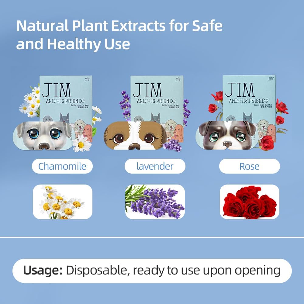 30 Packs Steam Eye Masks for Dry Eyes - Relaxing Hot Sleep Mask, Disposable Moist Heating Compress Pads