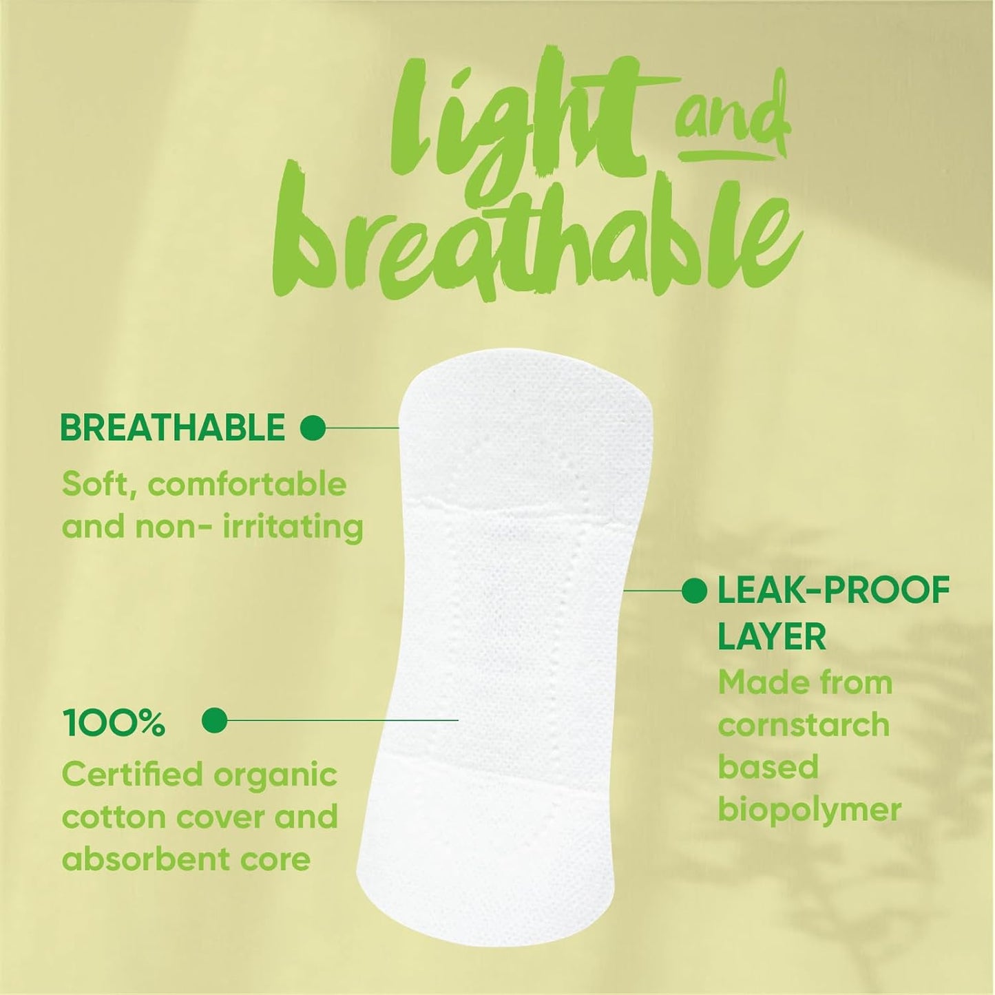 Oi l Organic Initiative - Ultra-Thin Pantyliner, 100% Certified Organic Cotton | Biodegradable, Free from Chlorine Bleaching, Pesticides, Toxic Chemicals | 80 Liners