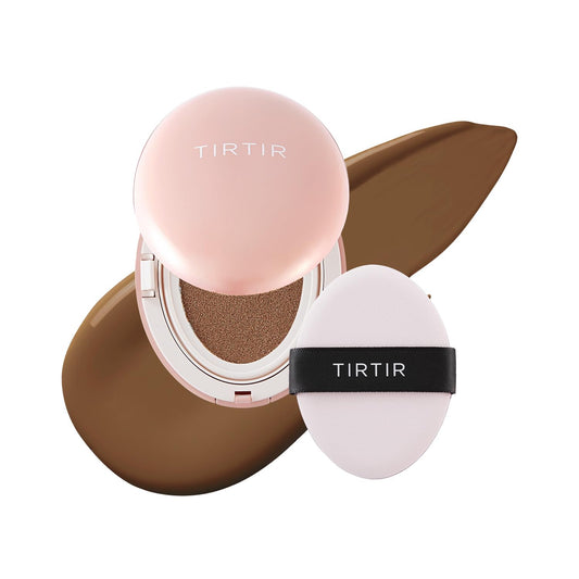 [*Mini Size*] TIRTIR All Cover Pink Cushion | Korean Cushion Foundation, (#43N Deep Cocoa, 0.15 Fl Oz)