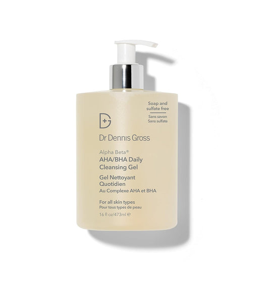 Dr. Dennis Gross Alpha Beta® AHA/BHA Daily Cleansing Gel, for Skin That is Dull, Congested and Uneven Tone & Texture (Jumbo 16 Fl Oz)