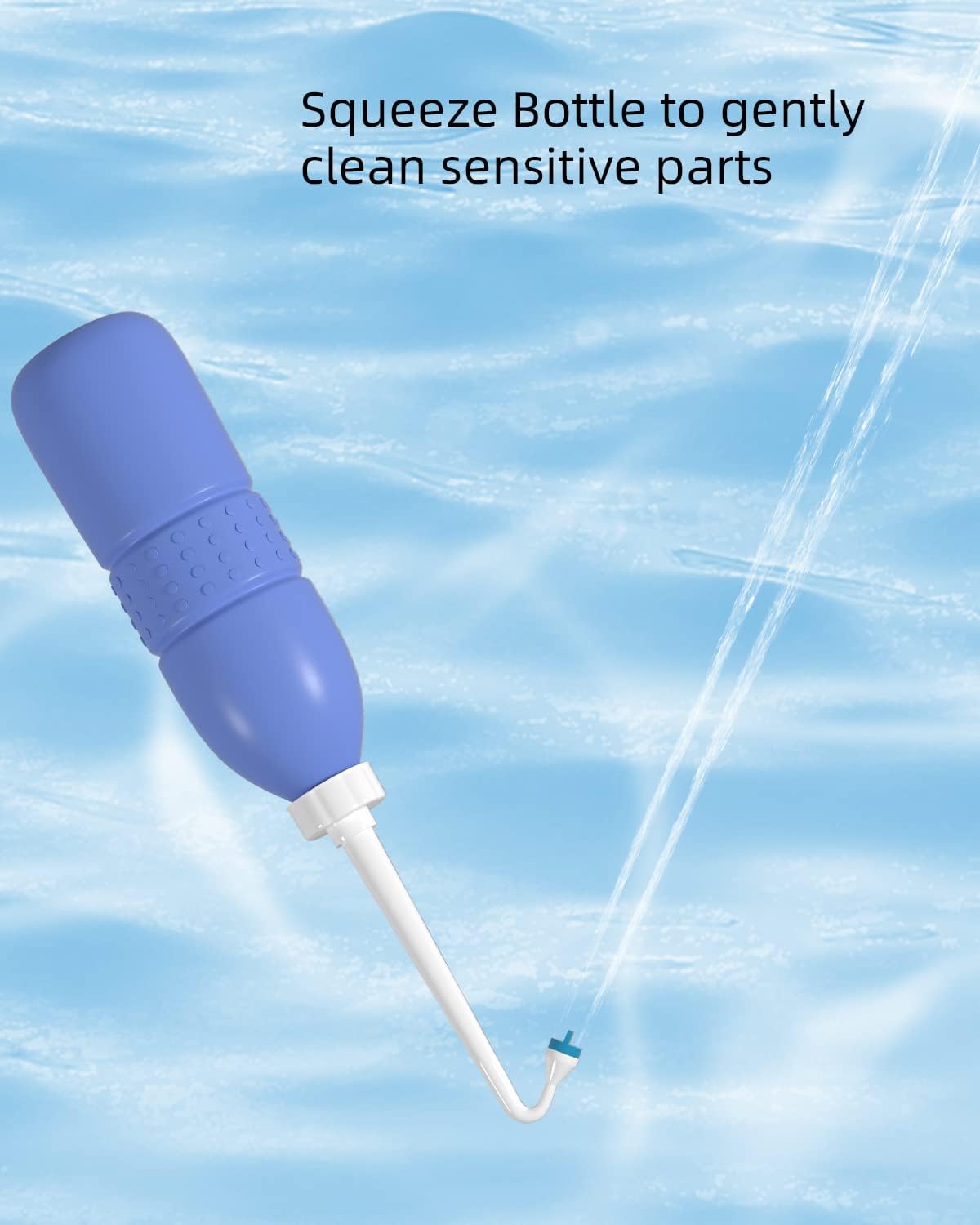 Hibbent Portable Bidet Sprayer and Travel Bidet with Hand Held Bidet Bottle for Personal Cleansing Use Extended Nozzle - Personal Hygiene Care Toilet Bidet Shower/Bathroom Bidet Spray -21.8oz(620ml)