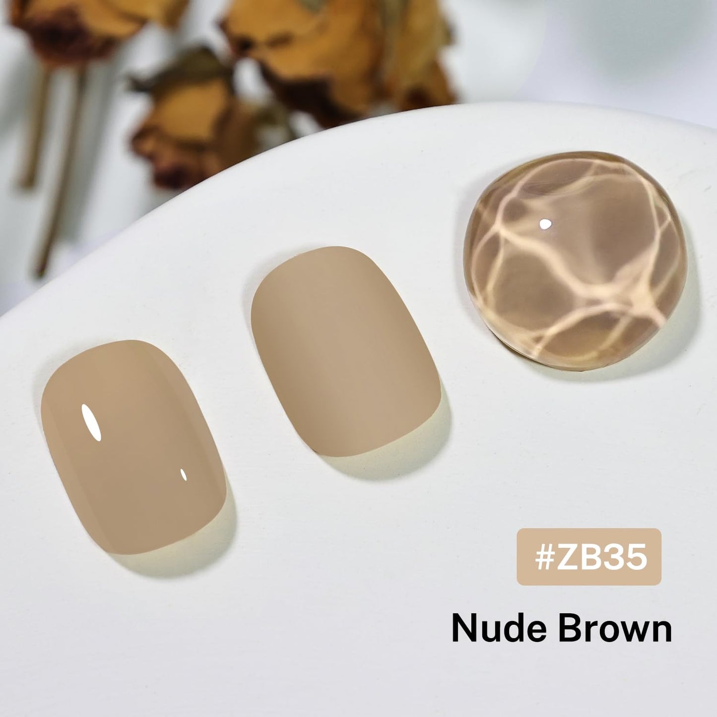 16.5ml Nude Brown Nail Polish Large Volume Quick Drying Nail Polish, Fast Drying and Long Lasting Color Nail Art DIY Home Manicure Gift for Women