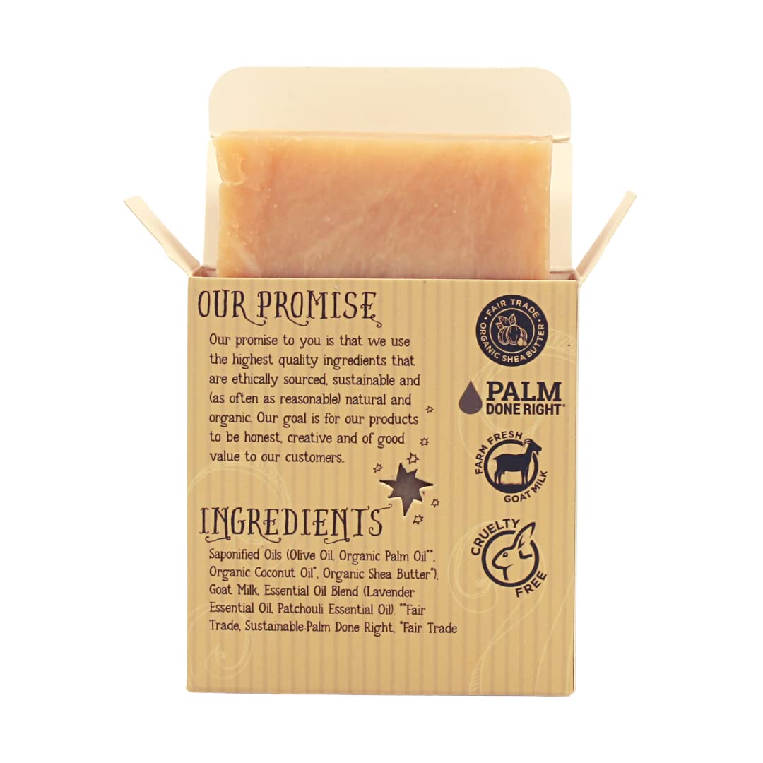 Varina Patchouli Lavender Soap - Gentle Cleansing for Sensitive Skin, Earthy Scents - 3 Pack - Goat Milk Soap