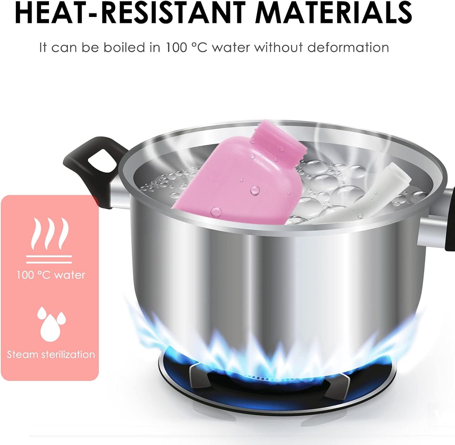 RUFCRIL Peri Bottle, Portable Travel Bidet with Carry Bag, TPE Material Can Be Boiled, 500ml Capacity with 2 Sealing Ring,Essentials for Postpartum Perineal Care, New Baby (Pack of 2)