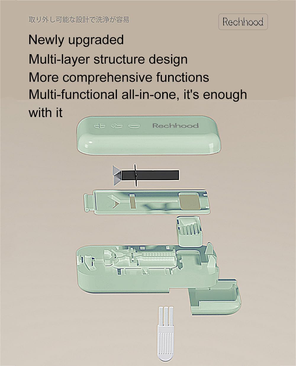 3-in-1 Pill Cutter 1/4 1/3 1/2 with Pill Storage Case, Stainless Steel Blade Cuts Pills Ideal for Cutting Vitamins and Pills (Green)