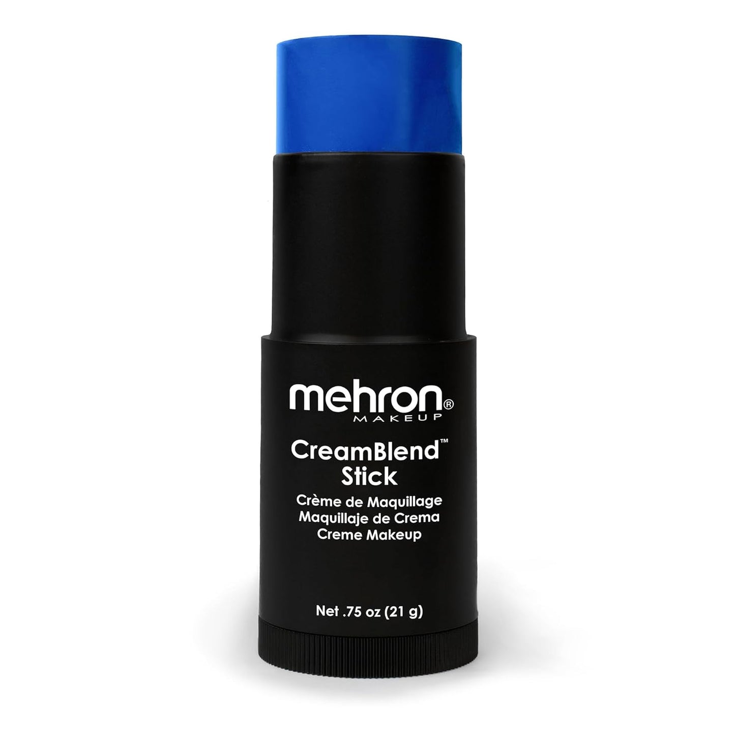 Mehron Makeup CreamBlend Stick | Face Paint, Body Paint, & Foundation Cream Makeup | Body Paint Stick .75 oz (21 g) (Blue)