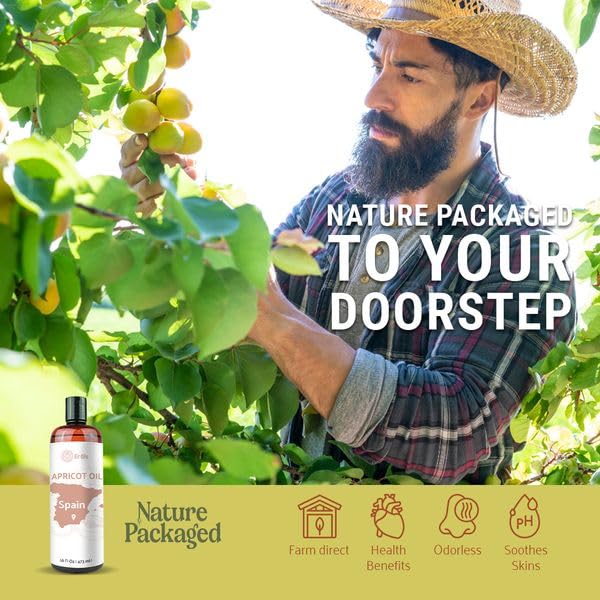 Apricot Kernel Oil - Direct from Spain and Turkey - 100% Pure Carrier Oil for Hair, Face, and Skin - Cold-Pressed Carrier Oils (1 Gallon)