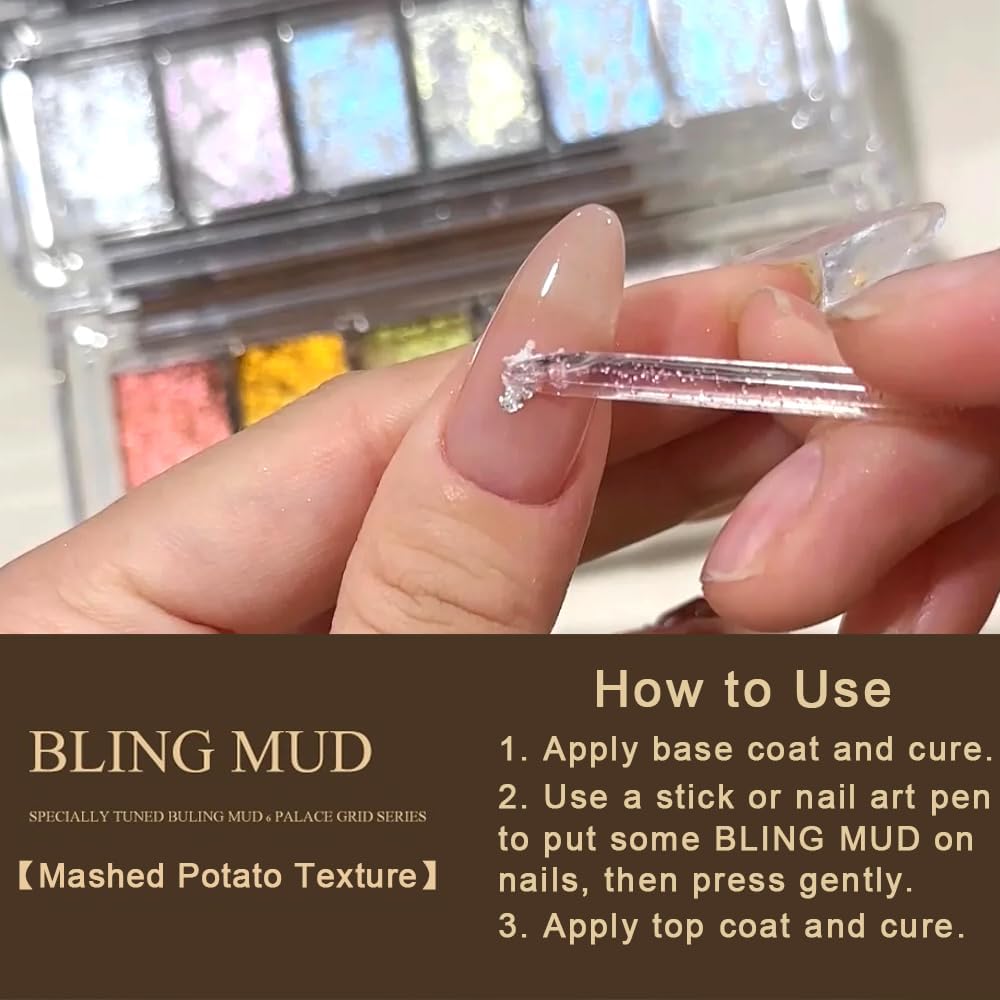 6 Colors Solid Opal Aurora Nail Powder Set, Iridescent Aurora Pigment Holographic Chameleon Sparkly Flakes Glitter Dust Kit for Gel Polish Nail Art Decorations…