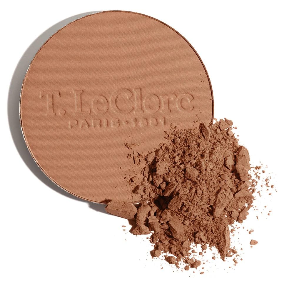 T.LeClerc Rice Compact Powder – Anti-Aging Pressed Powder with Brown Rice Ferment – Long-Lasting Natural Matte Finish – Moisturizing | Non-Comedogenic Face Powder (DORÉ, 9G)