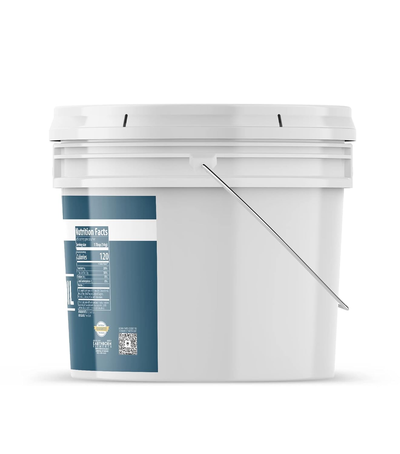 Earthborn Elements Coconut Oil 2 Gallon Bucket, Non-Hydrogenated, Food Grade, Always Pure