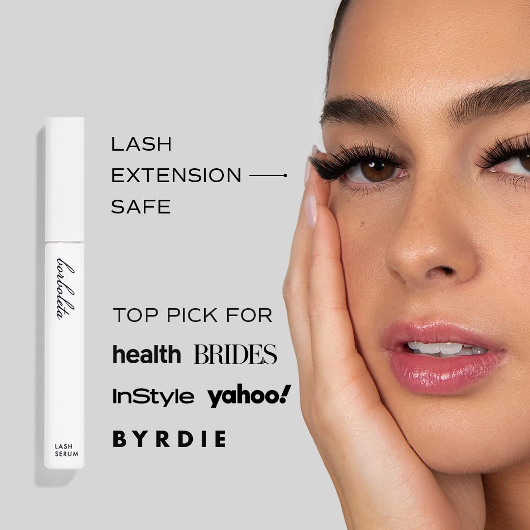 Borboleta Lash Serum - Eyelash Serum for Longer, Thicker, and Fuller Looking Eyelashes, Eyelash Serum - (Full Size, 3 Month Supply)