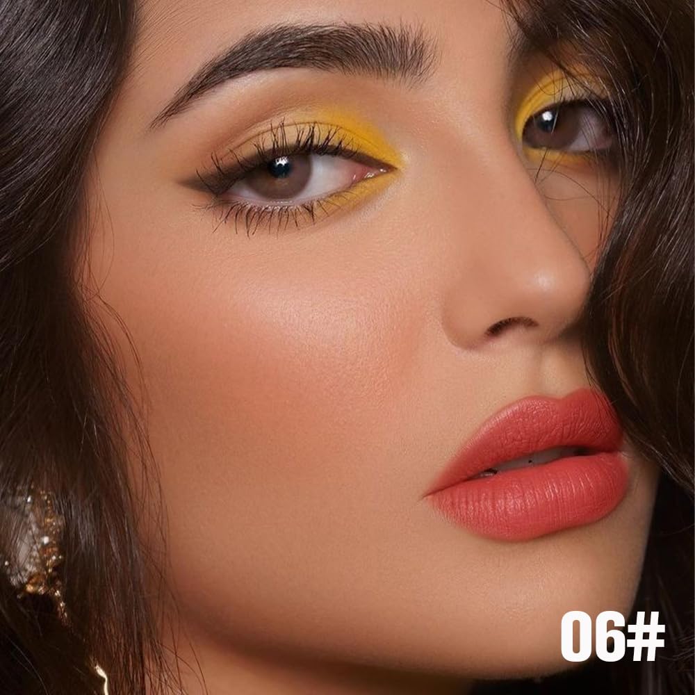 evpct Orange Red Peel Off Lip Stain Tints, Liquid Lipstick Lip Stain Long Lasting Waterproof for Women, Non-stick Cup Lipstick Peel Off Highly Pigmented Not Faded Smudge-proof Easy to Apply, 06