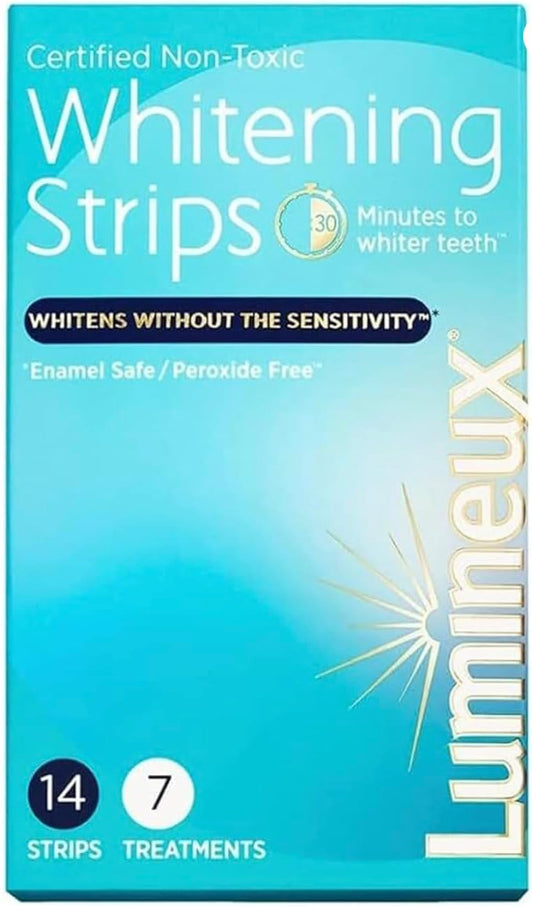 Lumineux Teeth Whitening Strips 9 Treatments – Peroxide Free - Enamel Safe for Whiter Teeth - Whitening Without The Sensitivity - Dentist Formulated - Sensitivity Free