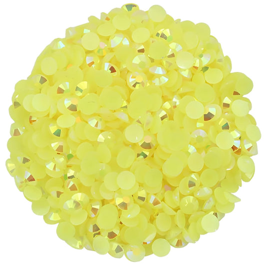 4500 Pcs SS6 2mm AB Flatback Rhinestones for Nails Art Crafts Glitter Round Shine Gems Crystals DIY Clothes Shoes （Citrine AB）