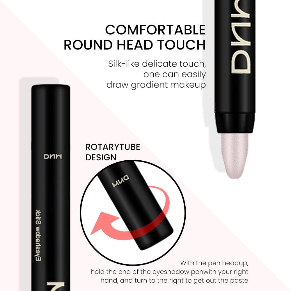 evpct 2Pcs Cream Eyeshadow Sticks Set for Eyes Waterproof, Pearl Shimmer Matte Eye shadow Stick Pencil Pen Bulk sombras en crema para ojos 18+18