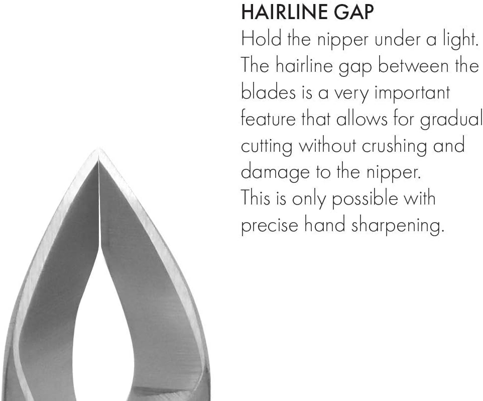 GERMANIKURE Standard Professional Cuticle Trimmer - 1/4 Quarter Jaw Nipper - Ethically Made in Germany - FINOX Stainless Steel Sharp Cuticle Remover in Leather Case – Manicure Tool, r173, 3mm