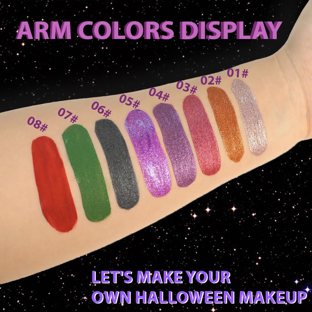 Taupe Metallic Lipstick for Women,Glitter Sparkling Liquid Lipstick,Long Lasting Waterproof Lightweight Comfortable Non-Drying Bold Dark Lip Gloss for Gothic Stage Makeup,Cruelty Free